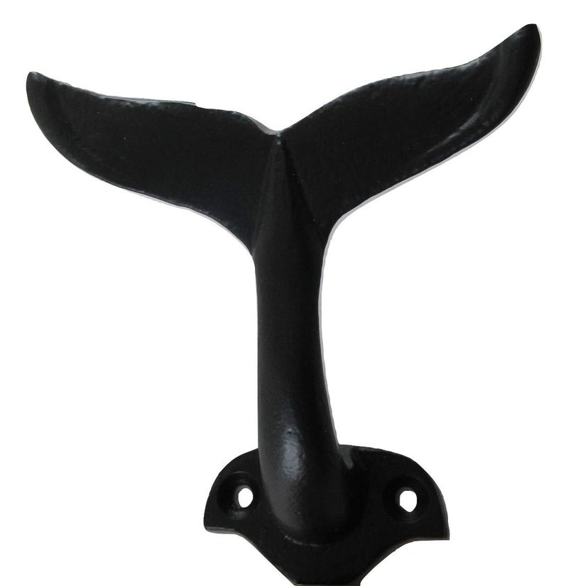 UD Cast Iron Whale Tail Hook Nautical Decor - Image 1